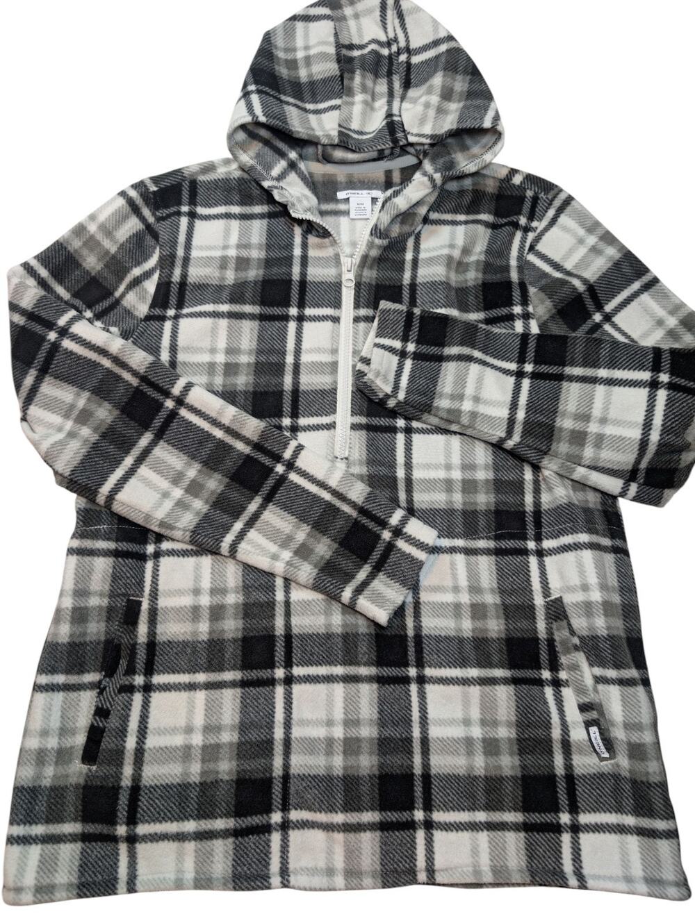 O’Neill Women’s Med 1/4 Zip Polar Fleece Hoodie Pullover Pockets Warm Midweight